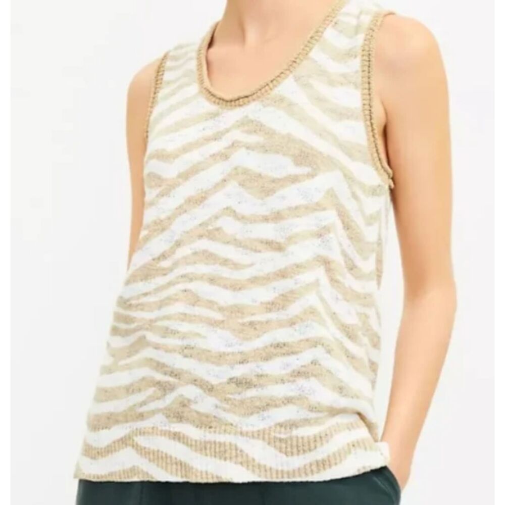 Lou & Grey Zebra Knit Tank Top Medium